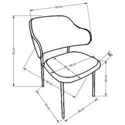 Scaun Halmar K497 (Light Gray/Black) Thumb