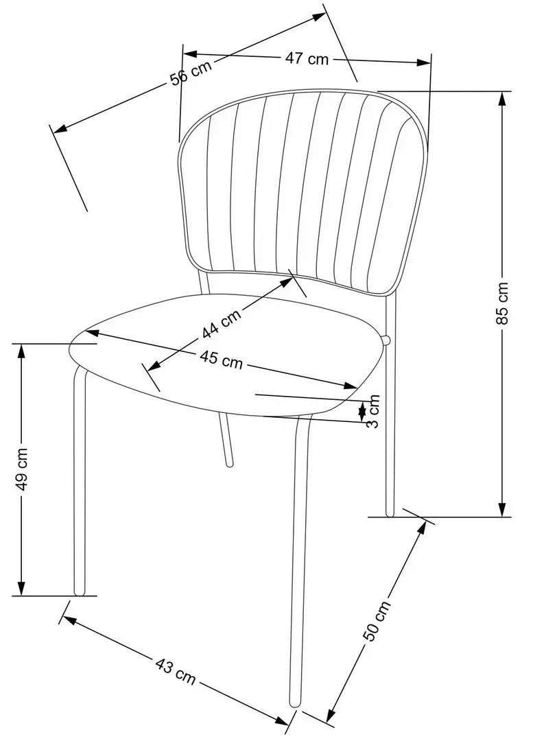 Scaun Halmar K499 (Beige/Gold)