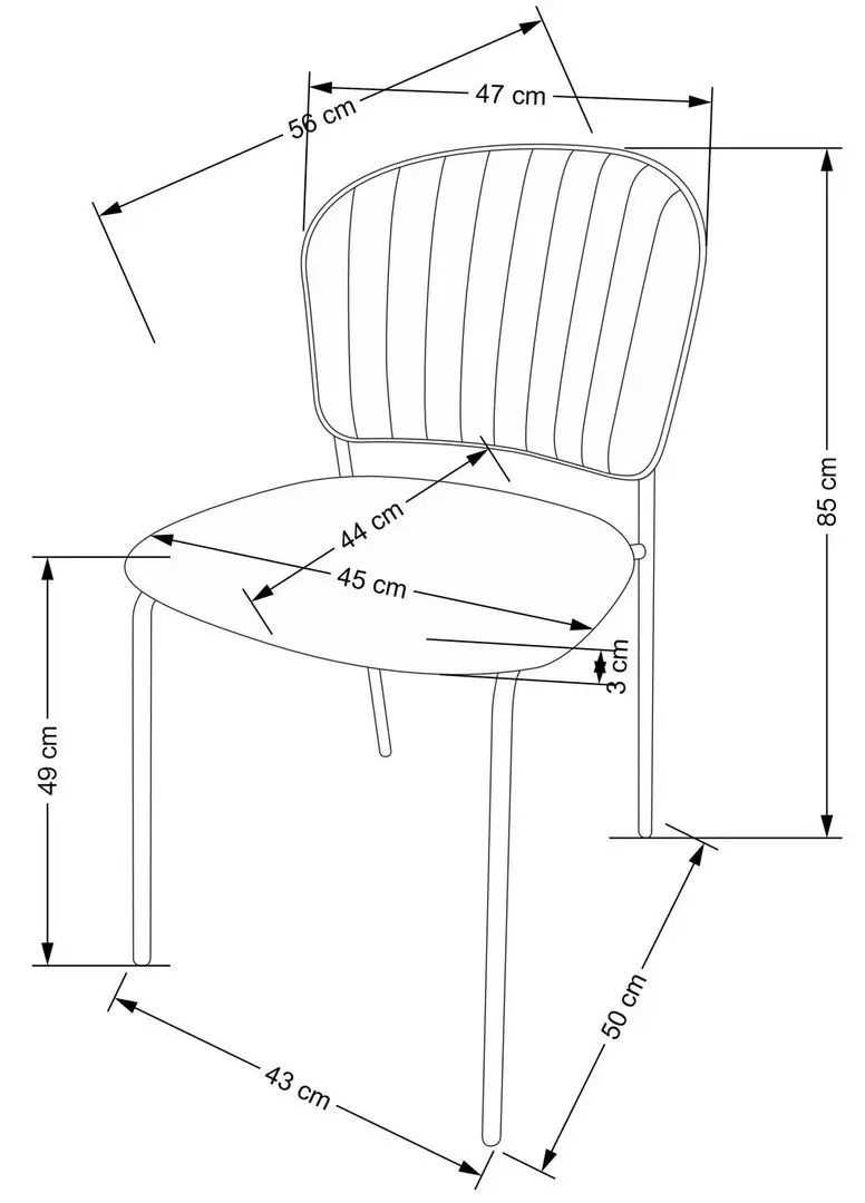 Scaun Halmar K499 (Black/Gold)