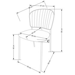 Scaun Halmar K499 (Pink/Gold) Thumb