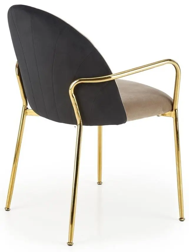 Scaun Halmar K500 (Beige/Black/Gold)