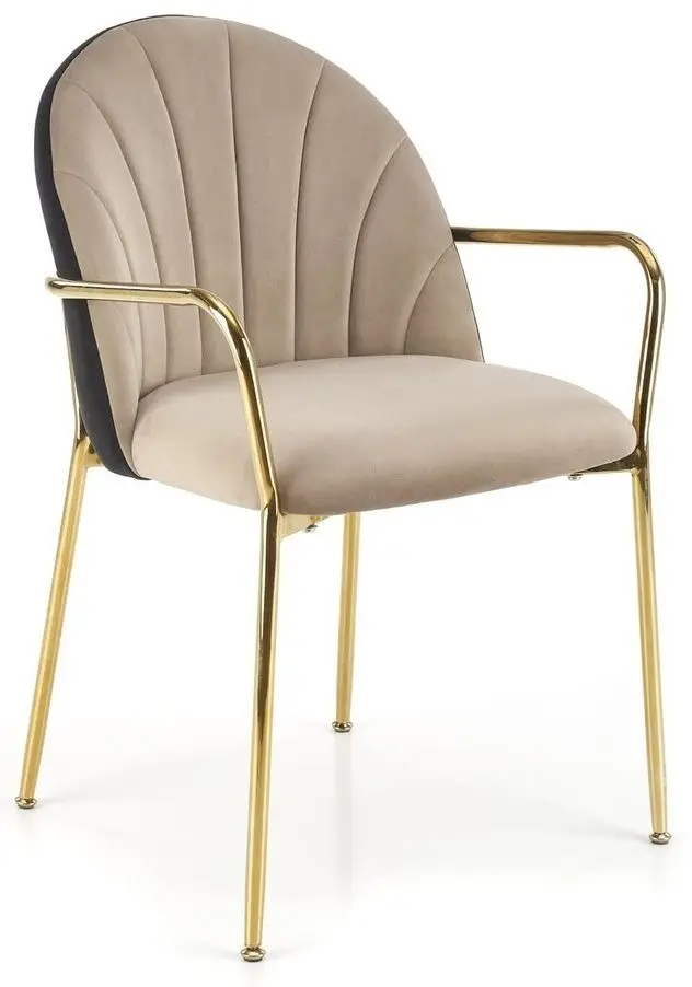 Scaun Halmar K500 (Beige/Black/Gold)