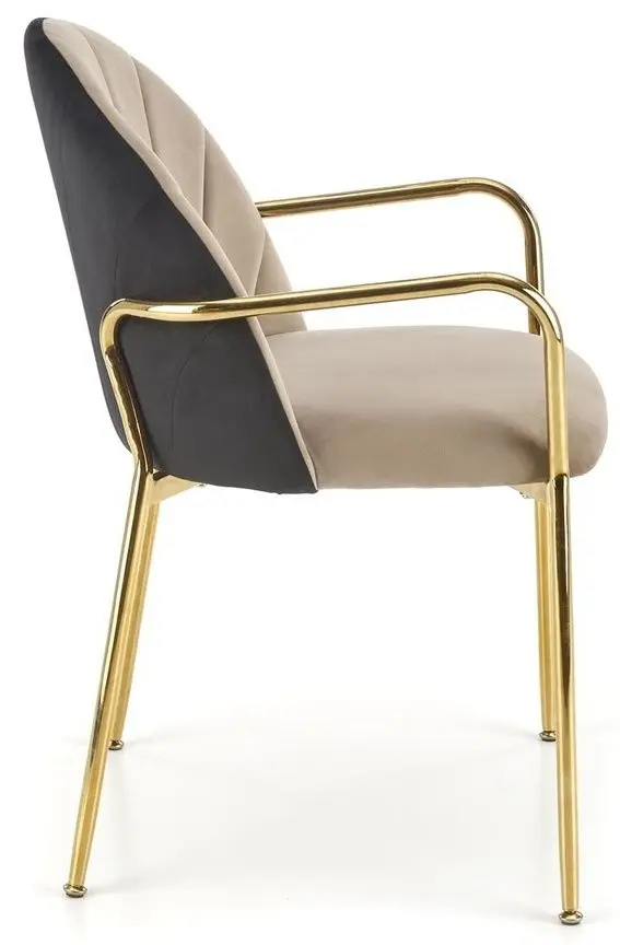 Scaun Halmar K500 (Beige/Black/Gold)