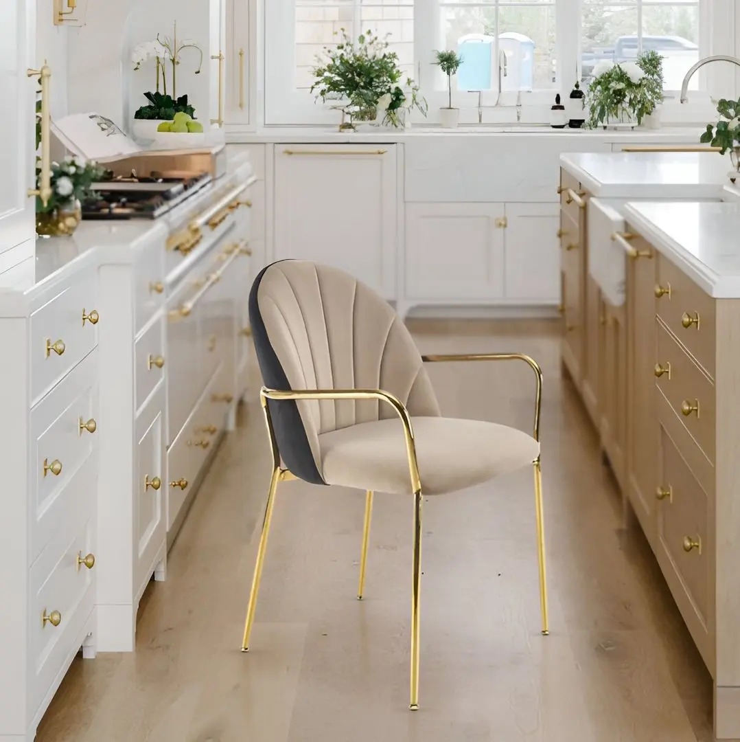 Scaun Halmar K500 (Beige/Black/Gold)