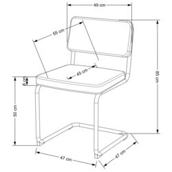 Scaun Halmar K510 (Mustard/Chrome) Thumb