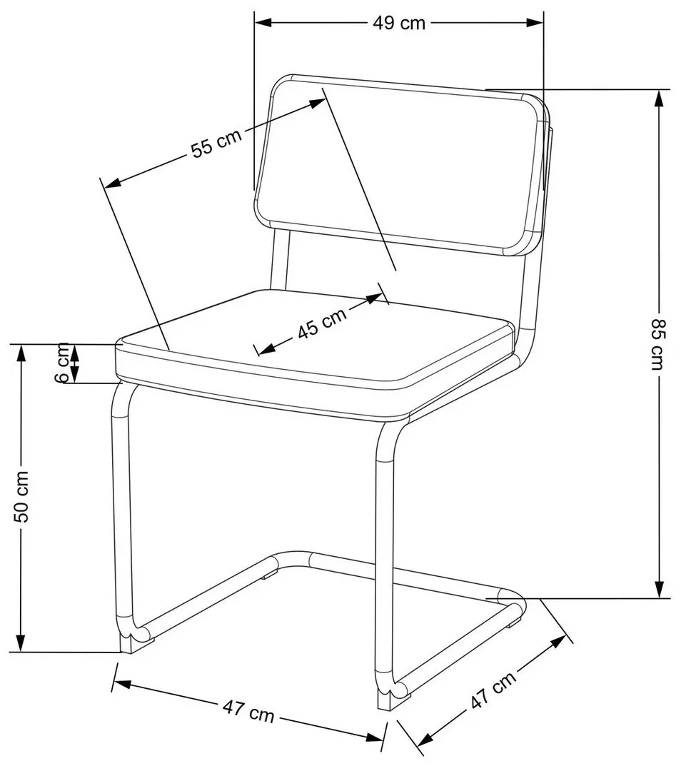 Scaun Halmar K510 (Mustard/Chrome)