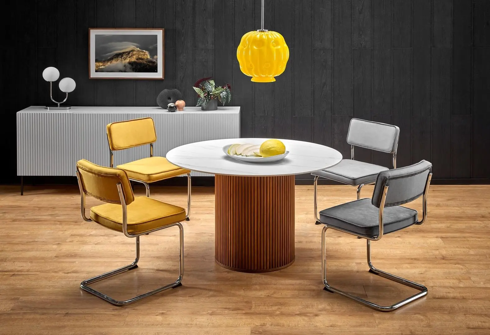 Scaun Halmar K510 (Mustard/Chrome)