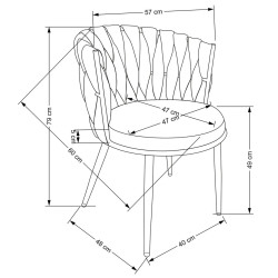 Стул Halmar K516 (Light Beige/Black) Thumb