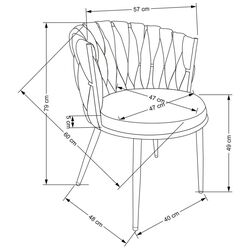 Scaun Halmar K517 (Dark Green/Gold) Thumb