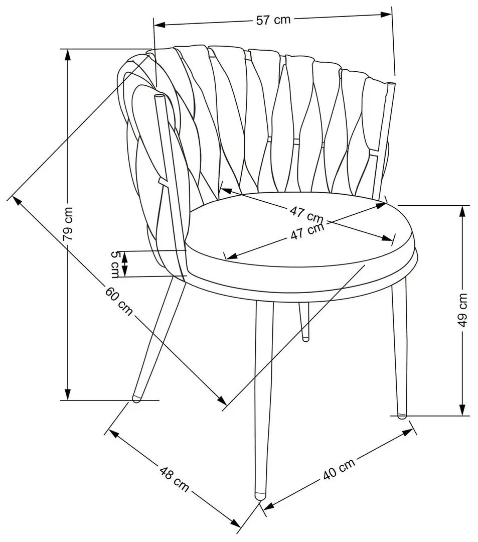 Scaun Halmar K517 (Dark Green/Gold)