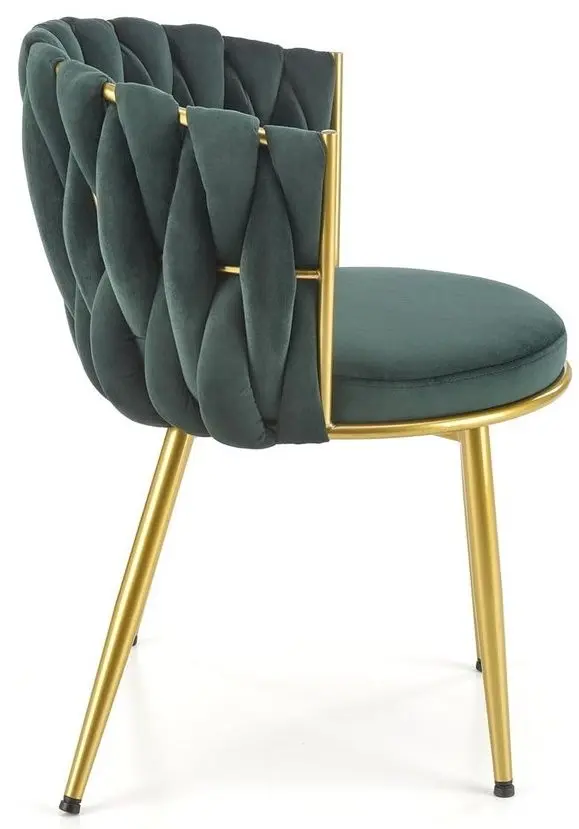Scaun Halmar K517 (Dark Green/Gold)