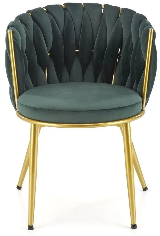 Scaun Halmar K517 (Dark Green/Gold)