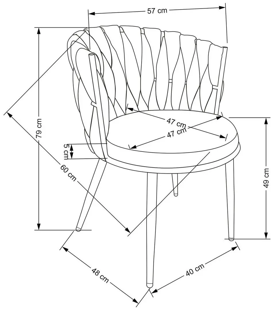 Scaun Halmar K517 (Grey/Gold)