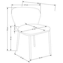 Стул Halmar K518 (Cream/Black) Thumb