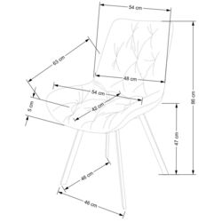 Scaun Halmar K519 (Dark Blue/Black) Thumb