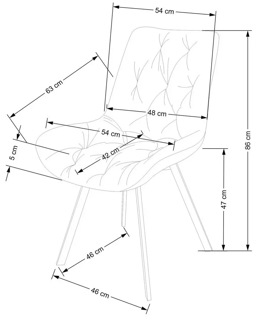 Scaun Halmar K519 (Mustard/Black)