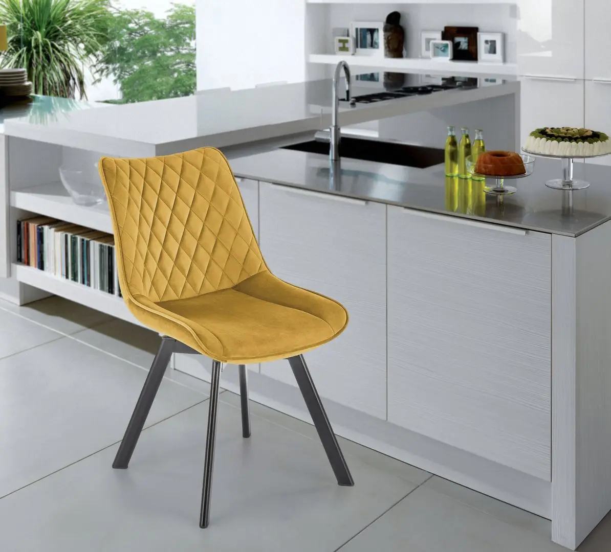 Scaun Halmar K520 (Mustard/Black)