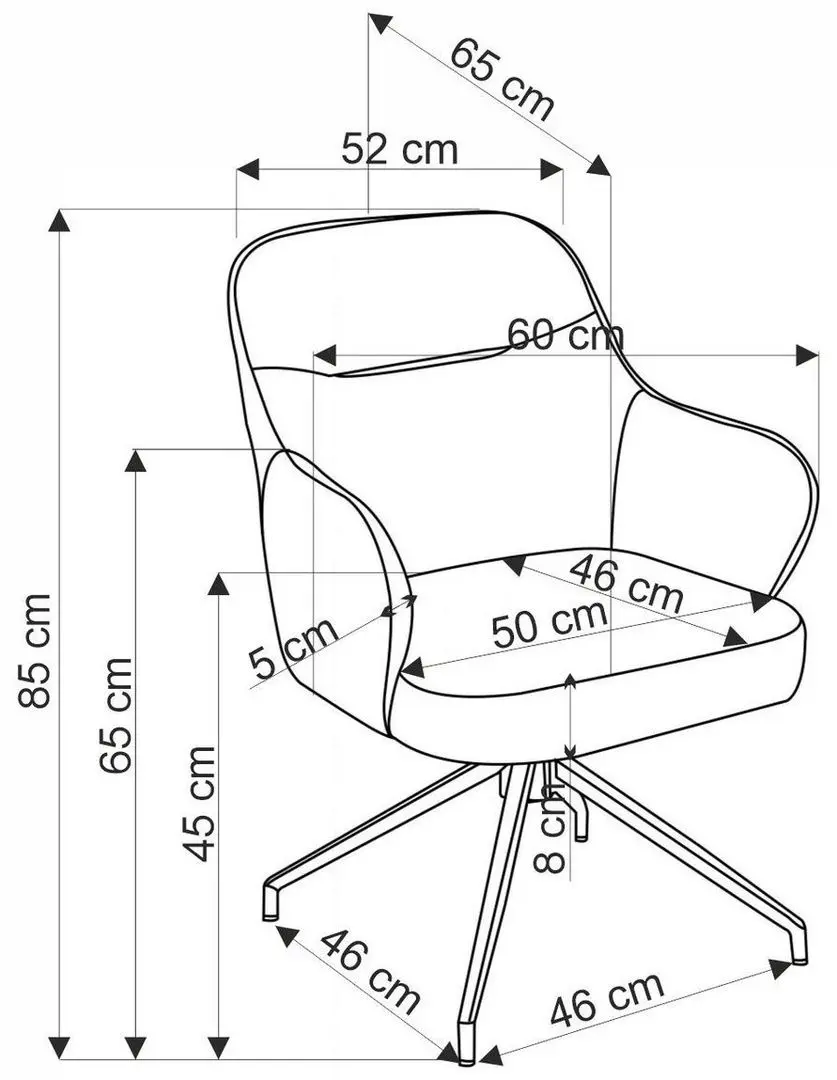 Scaun Halmar K527 (Beige/Black)