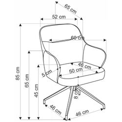 Scaun Halmar K527 (Grey/Black) Thumb
