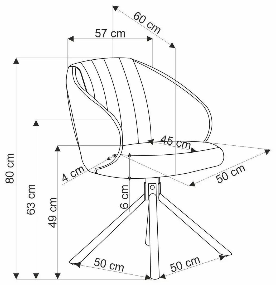Scaun Halmar K533 (Cappucino/Black)