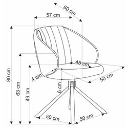 Scaun Halmar K533 (Grey/Black) Thumb