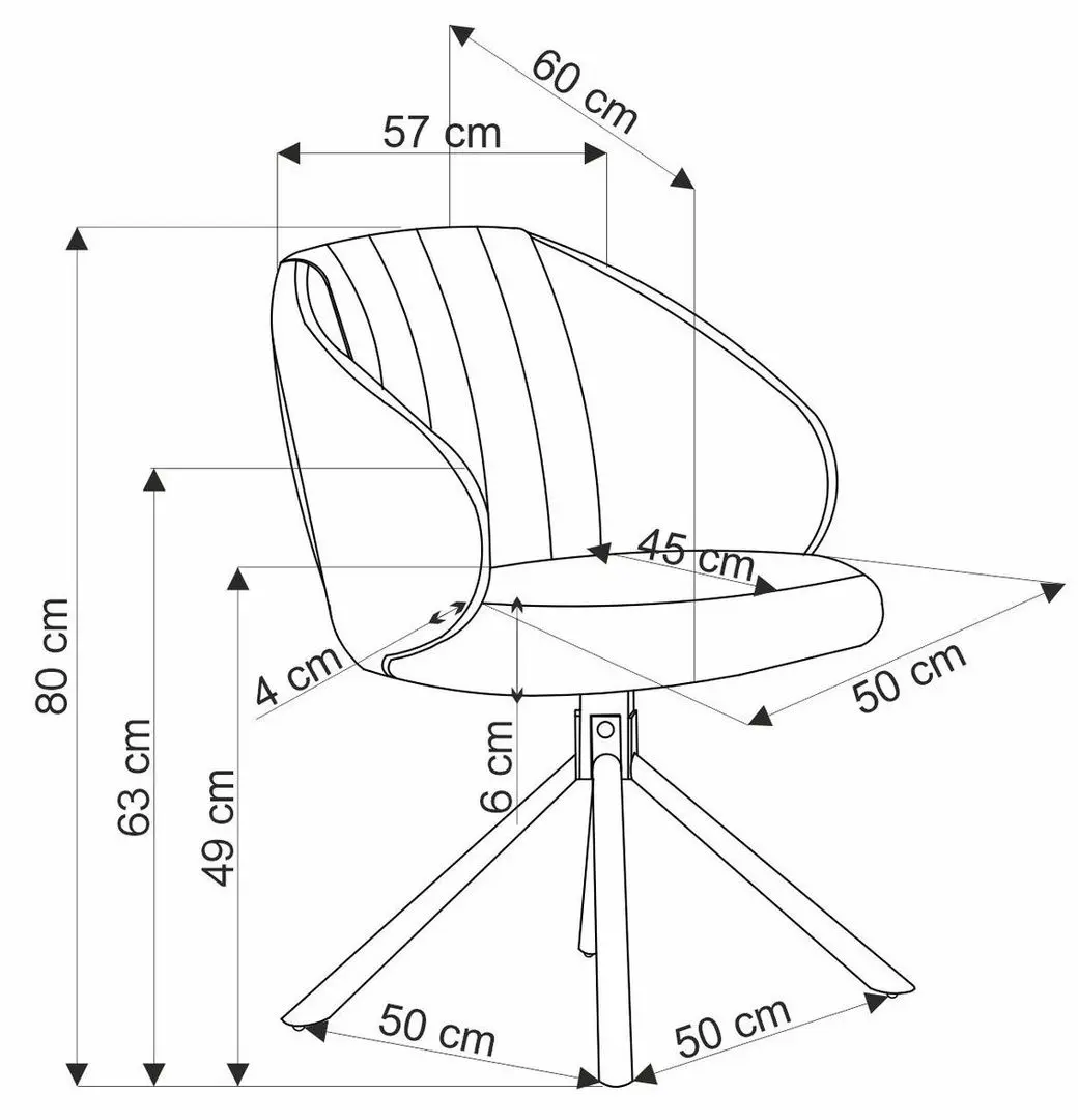 Scaun Halmar K533 (Grey/Black)