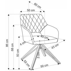 Scaun Halmar K535 (Grey/Black) Thumb