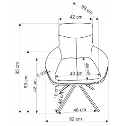 Стул Halmar K536 (Beige/Black) Thumb