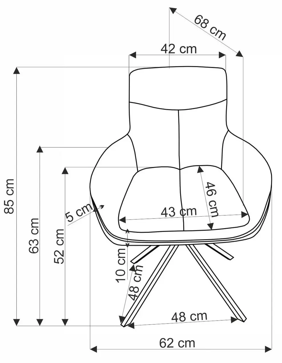 Стул Halmar K536 (Beige/Black)