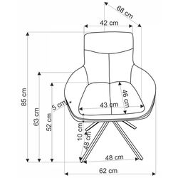 Стул Halmar K536 (Olive/Black) Thumb