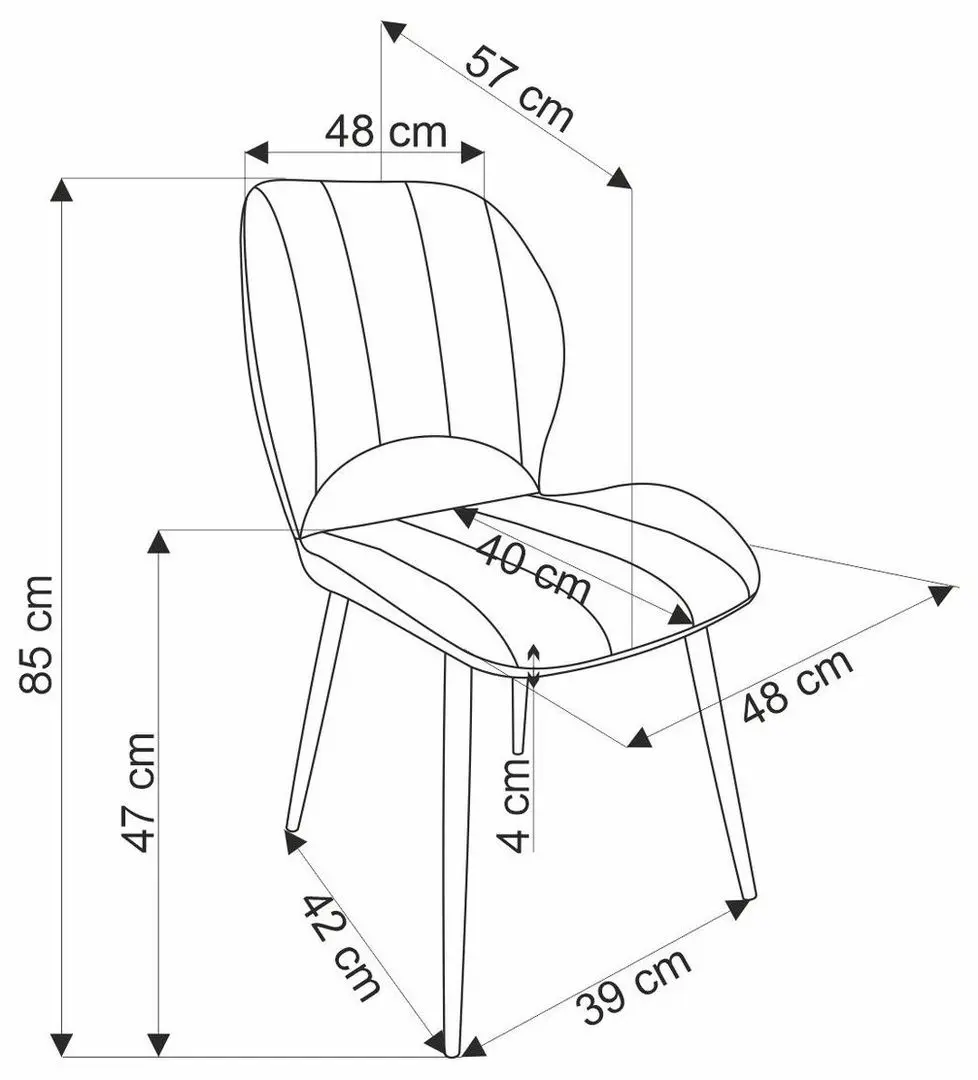 Scaun Halmar K538 (Mustard/Black)