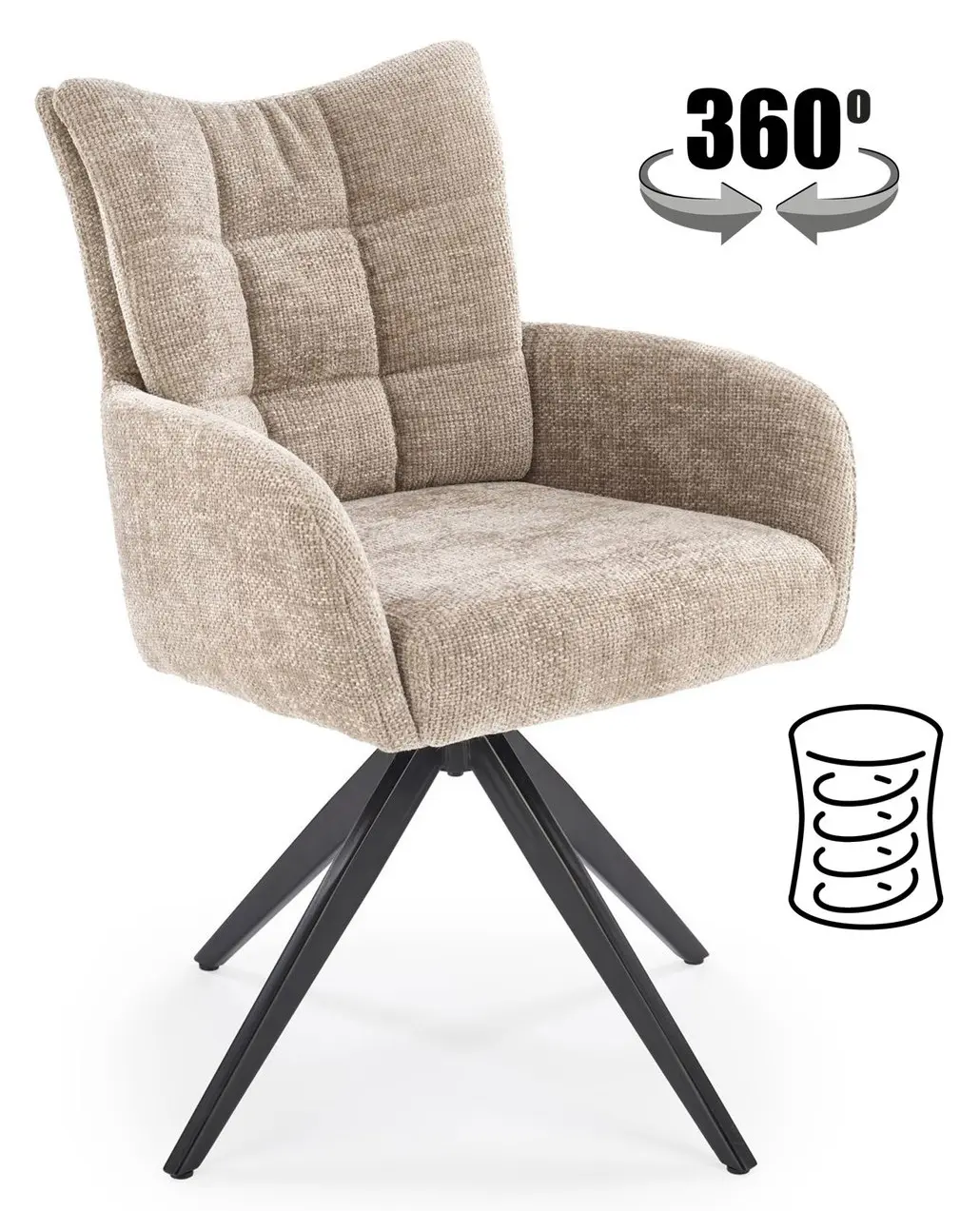 Стул Halmar K540 (Beige/Black)