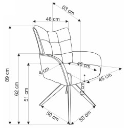 Стул Halmar K540 (Beige/Black) Thumb