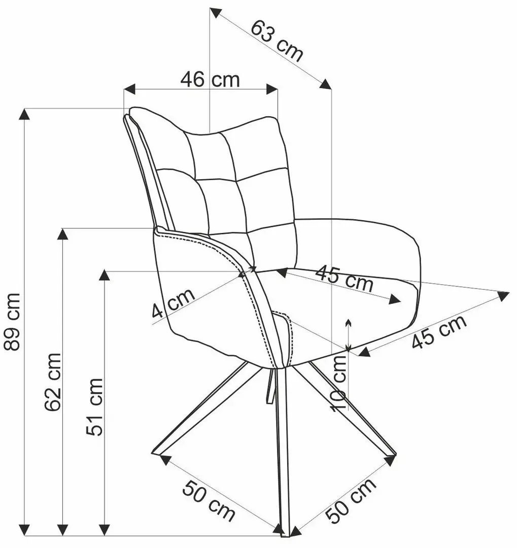 Scaun Halmar K540 (Cinnamon/Black)