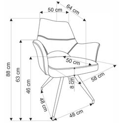 Стул Halmar K542 (Beige/Black) Thumb