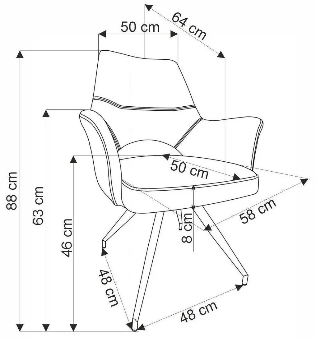 Стул Halmar K542 (Beige/Black)