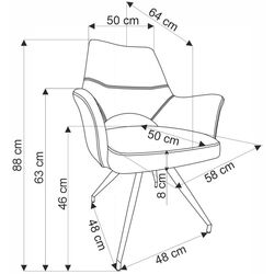 Стул Halmar K542 (Grey) Thumb