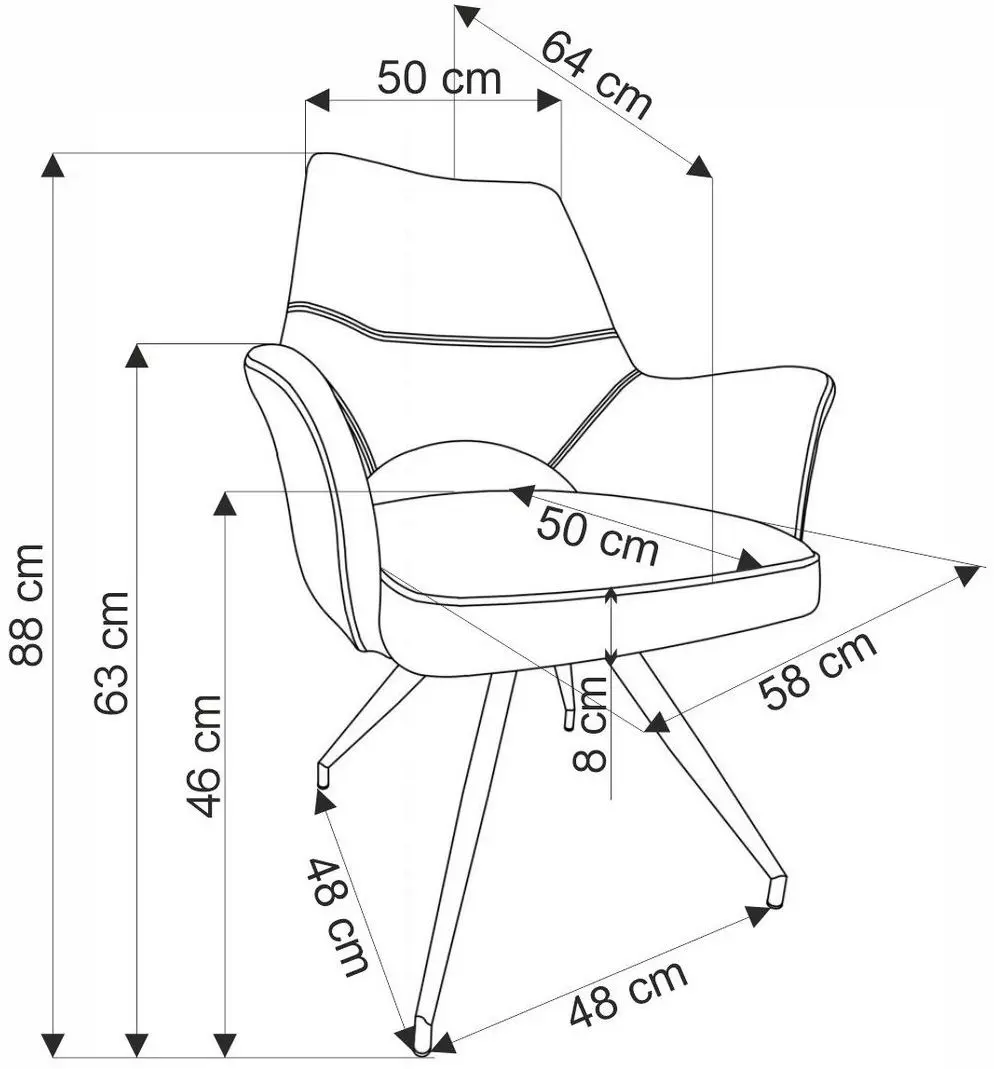 Scaun Halmar K542 (Olive)