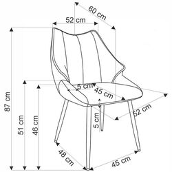 Scaun Halmar K543 (Grey/Black) Thumb