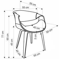 Scaun Halmar K544 (Black/Walnut) Thumb