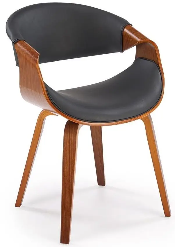 Scaun Halmar K544 (Black/Walnut)