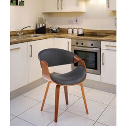 Scaun Halmar K544 (Black/Walnut)