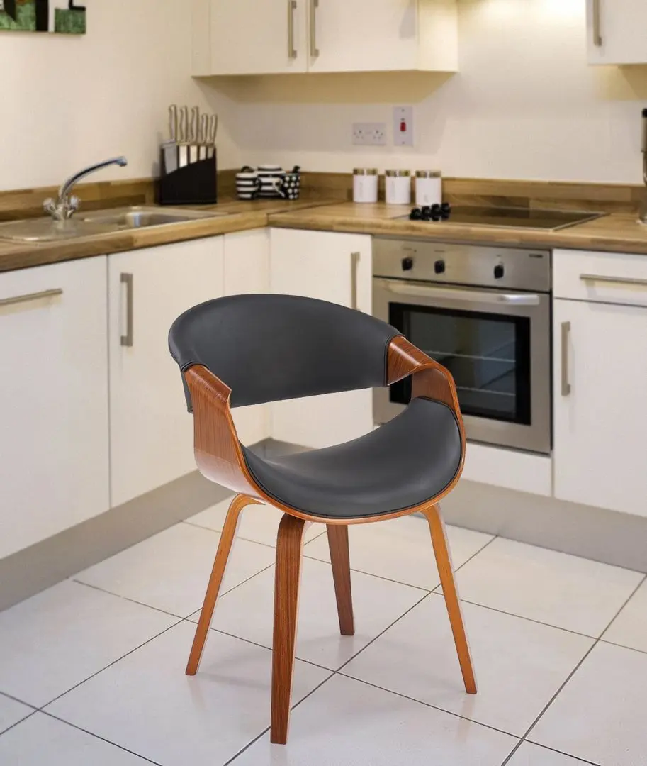 Scaun Halmar K544 (Black/Walnut)