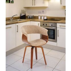 Scaun Halmar K545 (Beige/Walnut)