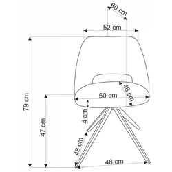 Scaun Halmar K546 (Beige/Black) Thumb