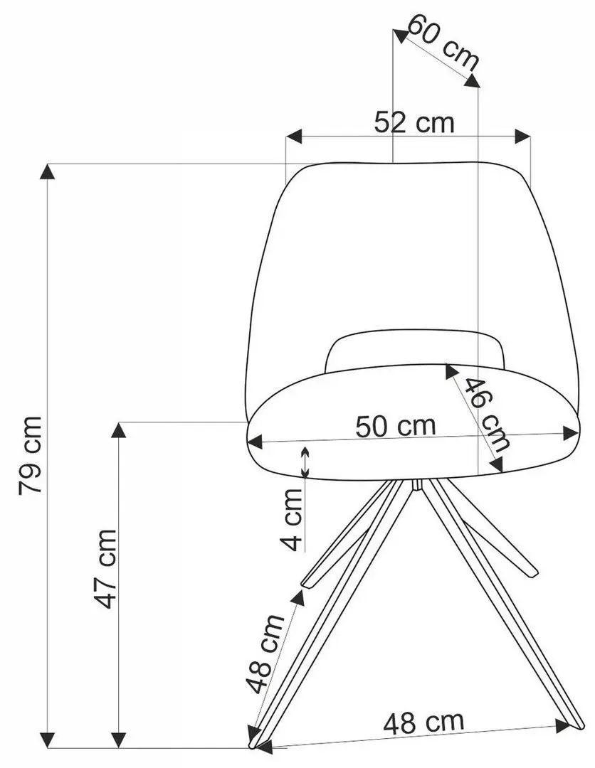 Scaun Halmar K546 (Beige/Black)
