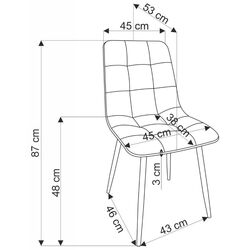 Scaun Halmar K547 (Beige/Black) Thumb