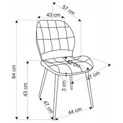 Scaun Halmar K548 (Mustard/Black) Thumb