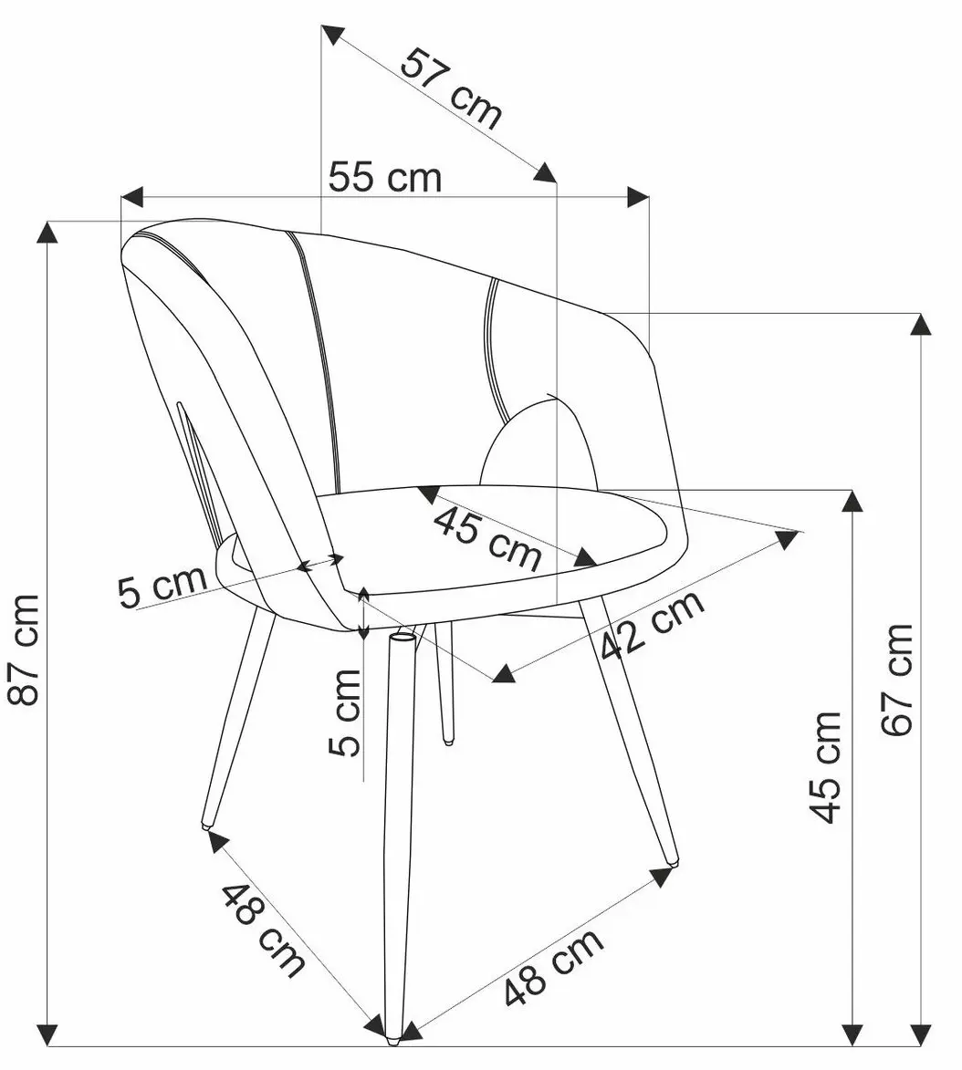 Scaun Halmar K550 (Beige/Black)