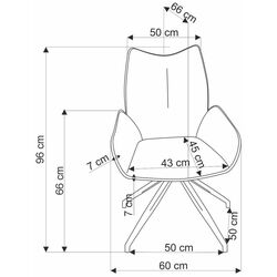 Scaun Halmar K553 (Grey/Black) Thumb